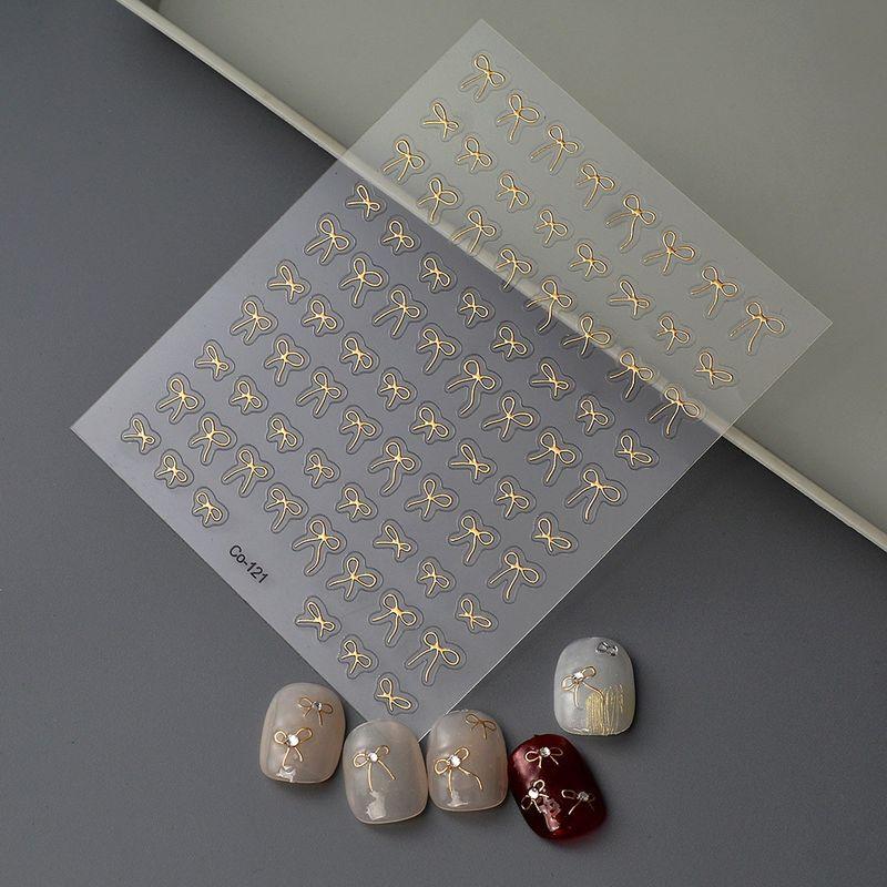 

Minimalist Nail Stickers Gilding Craft Pure Desire Gold Bows Nail Tip Ornament Mixed 121 Default