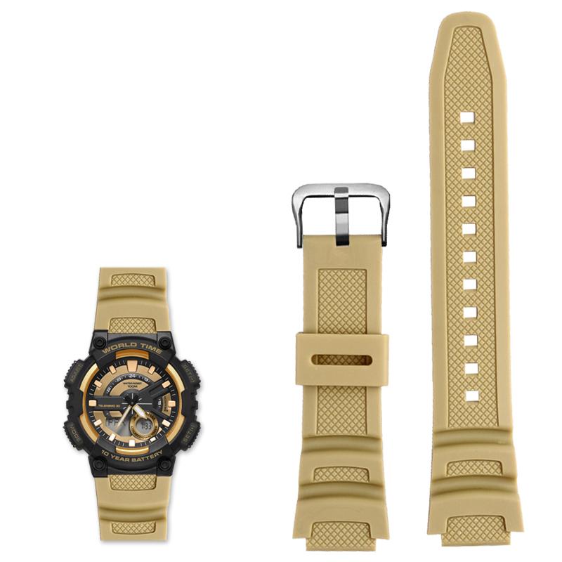 Resin Silicone Strap for Casio Watch Band SGW-300 SGW-300H/400/500 AE1200 AE1100 MRW-200 W218H Waterproof Rubber Sport Watchband