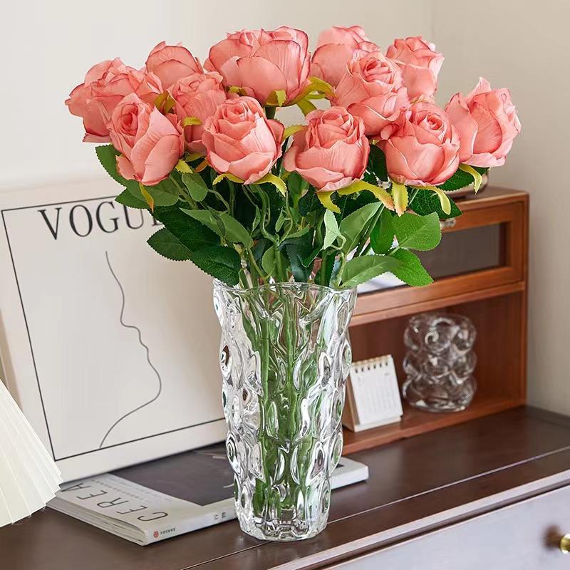 Rose Artificial Flower Bouquet For Table Decoration, Biomimetic Flowers For Living Room Decoration, Floral Art For Interior Design