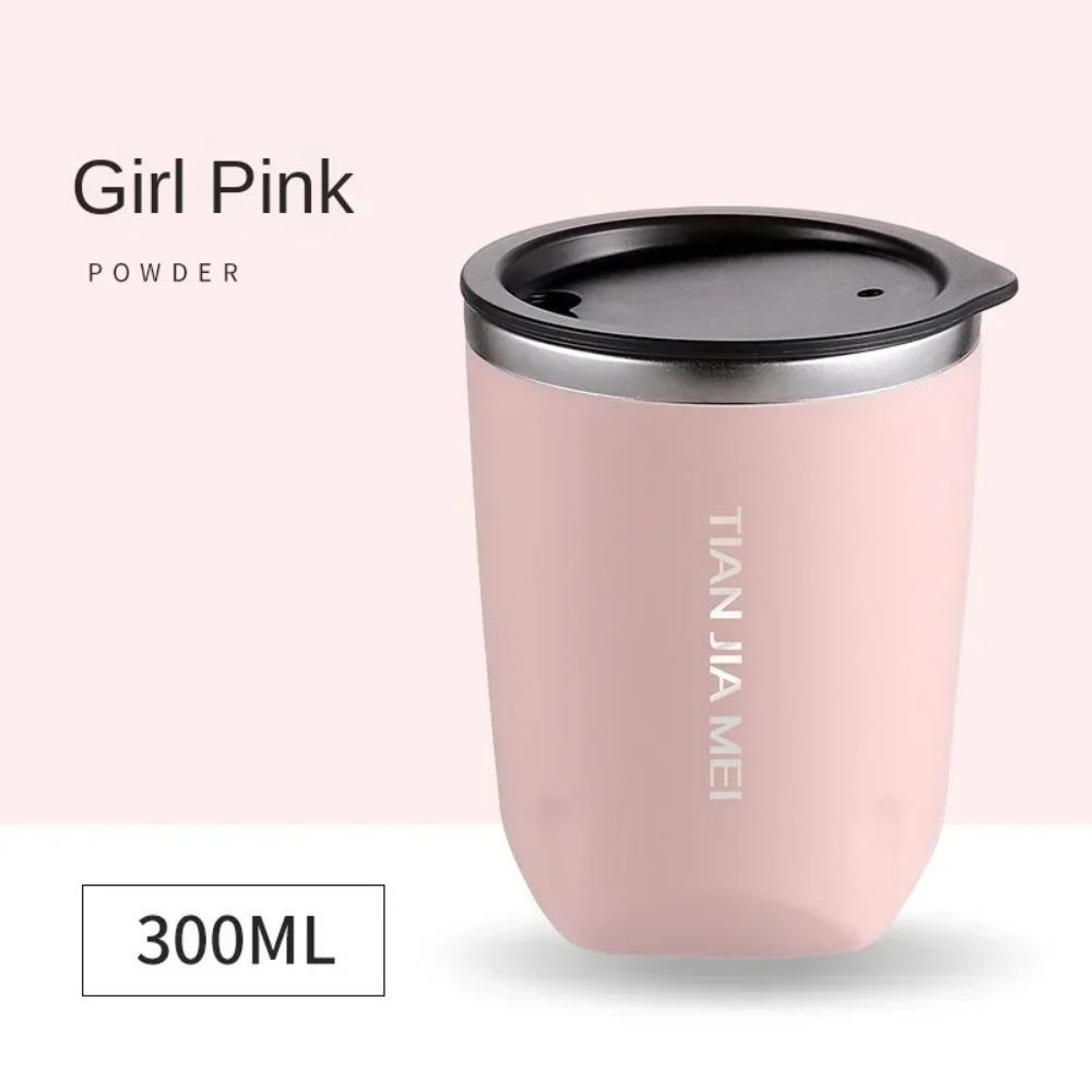 300ml 304 Stainless Steel Coffee Cup Mug With Lid Insulated Coffee Mug Double Wall Coffee Tumbler Heat-resistant Drinkware