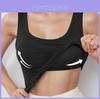 Nylon Spandex Unifarbenes Design Damen Tanktop Mit Integriertem BH Für Sommerliche Freizeitkleidung