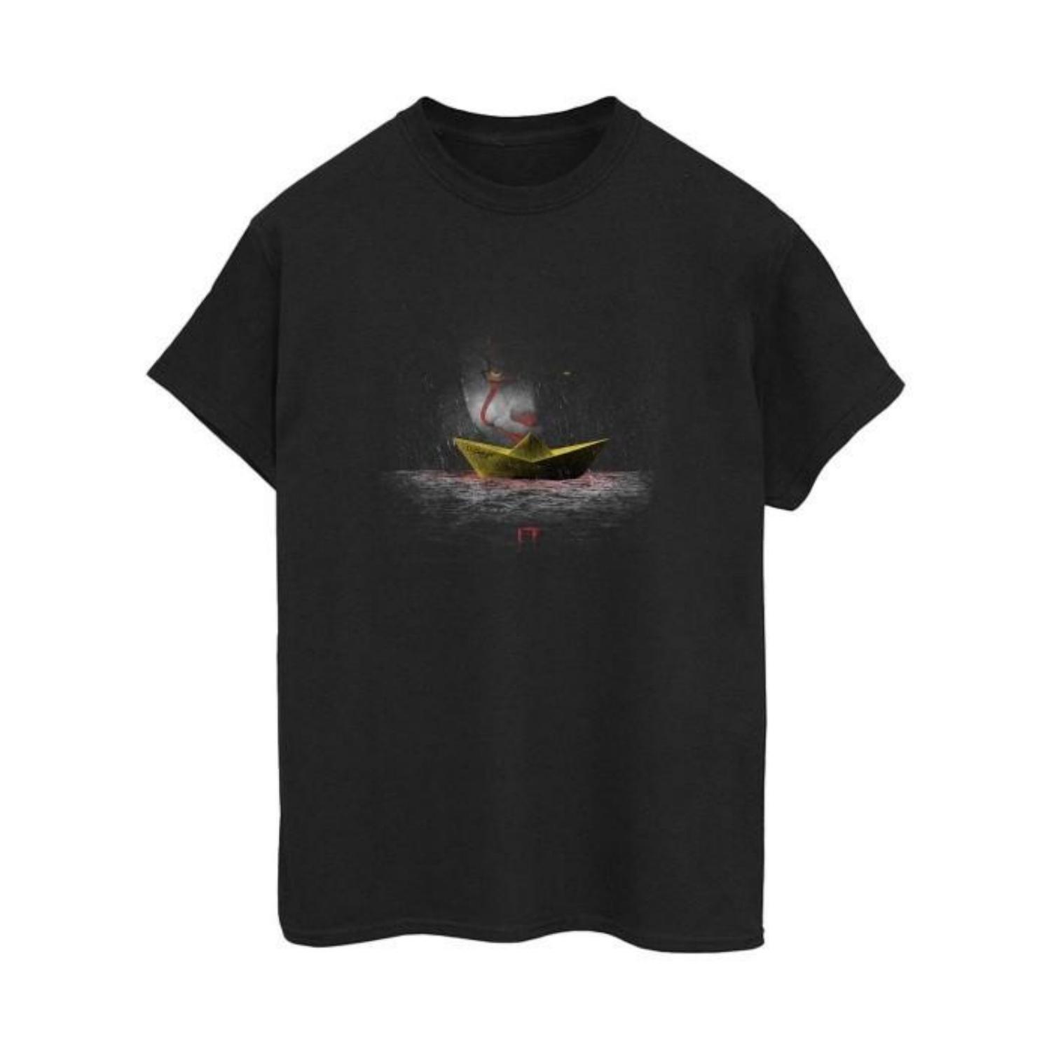 It Womens_Ladies Pennywise Boat Cotton Boyfriend T-Shirt S чёрный