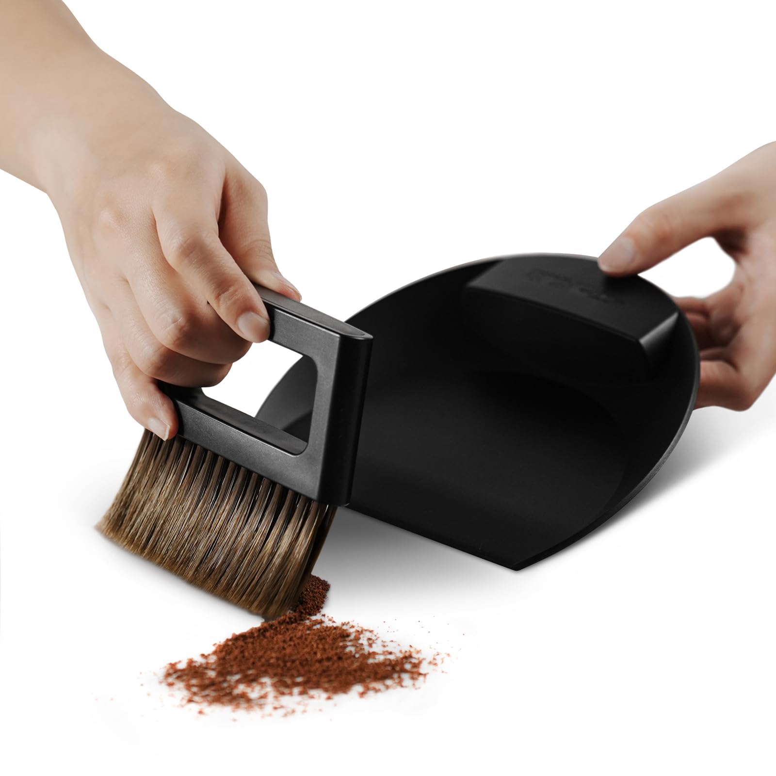 

MHW-3BOMBER Coffee Brush and Mini Dustpan Set, Espresso Cleaning Brush with Magnetic Suction Storage, Counter/Bar/Kitchen Cleaning Brush (B5188B)