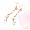 Color Gold Pentagram Purple Gold Simple Fashion Foreign Gas Plated Rose Gold Long Earrings