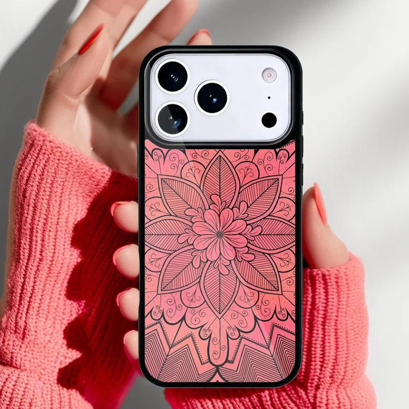 Indian Floral Henna Mandala Phone Case for iPhone 17 16 15 14 13 Pro Max Back Cover for 12 11 Pro Coque