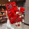 New Year Red Suitable for Apple 16promax Mobile Phone Case New IPhone 15 Planetary Rhinestone 13 Silicone 14 Bracelet