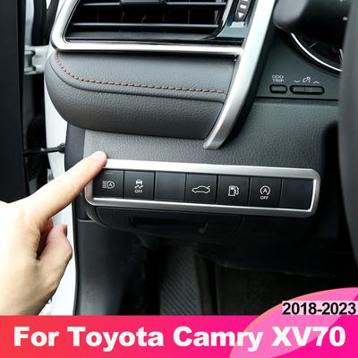 For Toyota Camry 70 XV70 2018    2022 2023 Hybrid Car Headlight Adjustment Button Trim Cover Interior Accessories