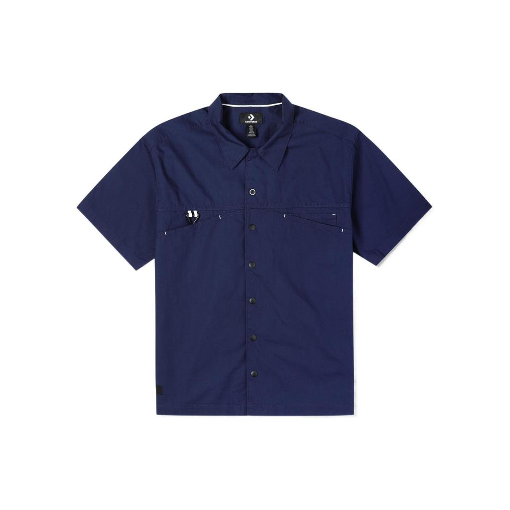 Converse Summer Fun Shirts Unisex Blue Lapel Thin Other 10024356-A02
