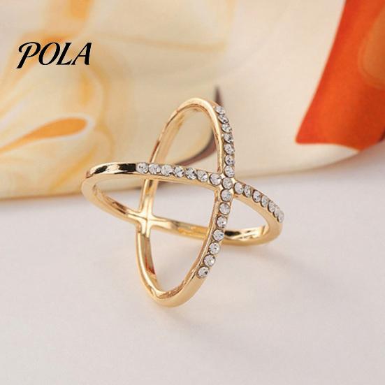 Durable Scarf Fastener Rhinestone X-Shape Ring, Metal Geometric Clip, Sparkling Buckle Slide Ring for Women Silk Scarves Neckerchiefs Shawls Shirts