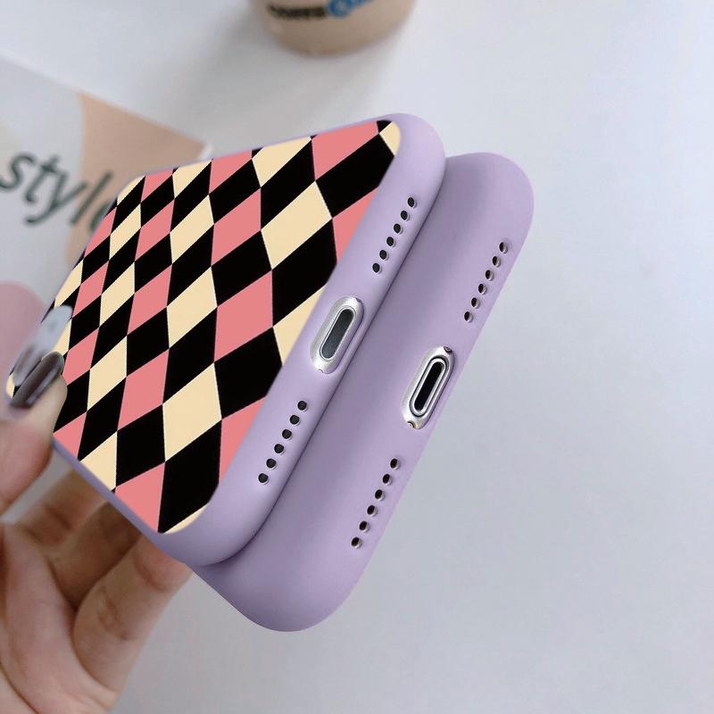 Kare Çiçek Yumuşak Silikon Kılıf Xiaomi Redmi Note 13 Pro 13C 14 Samsung A35 A55 M35 S24 Huawei Honor 200 iPhone Kamera Koruyucu Darbeye Dayanıklı Kılıf