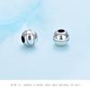 Cross-border Basketball Beads: Large Hole S925 Silver Bracelet Charms for DIY Jewelry.