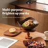 Portable Modern Wooden Look Serving Bowl Ideal For Displaying Fruits And Appetizers During Family Gatherings