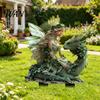 Renters Friendly Garden Stake Fairy Dragon Stake, Fantasy Yard Art Outdoor Durable on Decoration for Planter Flower Bed Lawn Magical Accessory