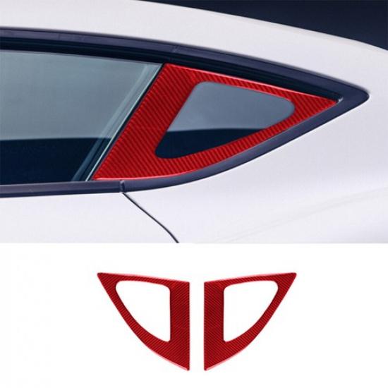 Red Carbon Fiber Rear Window Windshield Shutter Cover Trim For Toyota Supra A90