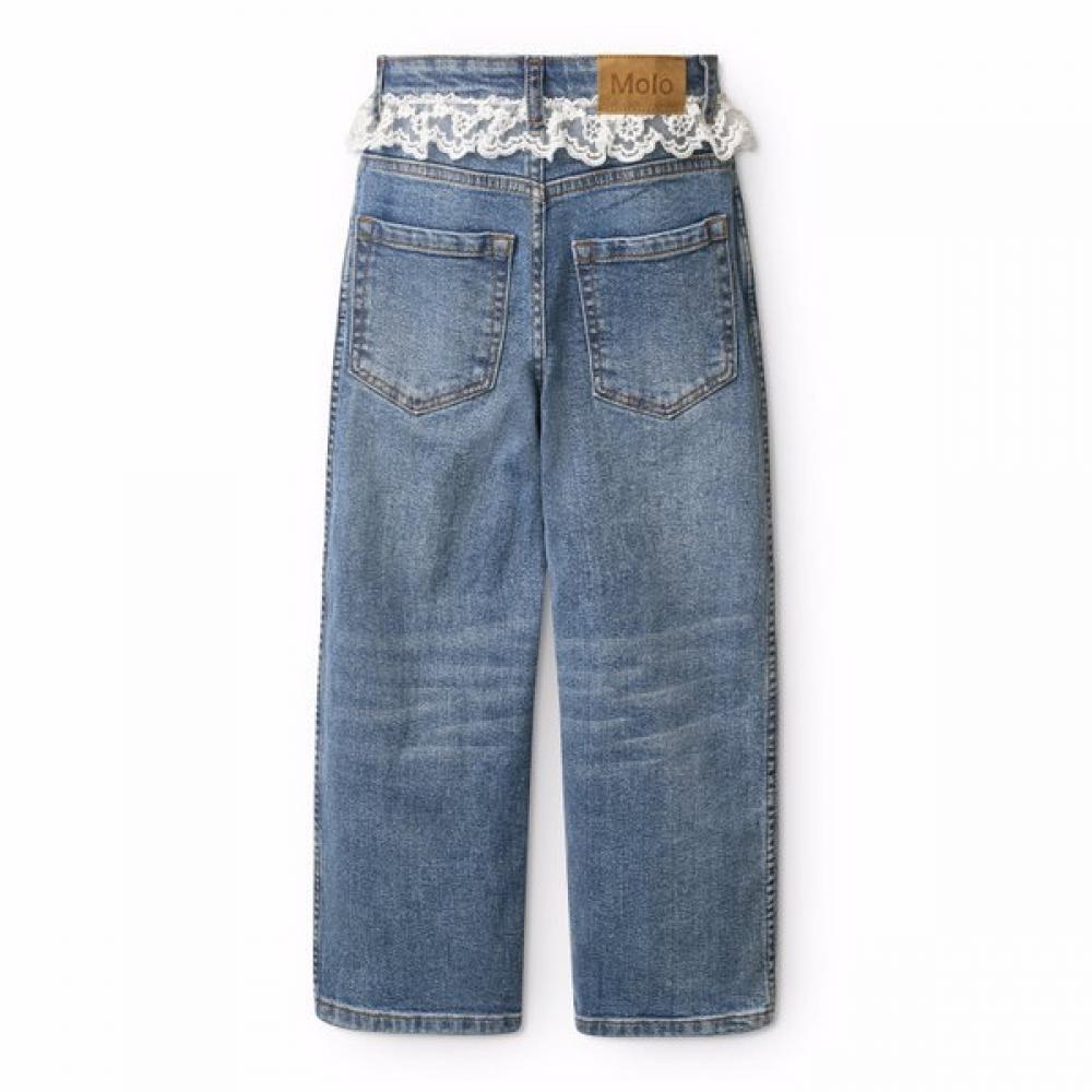 Molo [26ss] Straight Fit Denim Pants 5 8 Years Aiden Lace Akis9pt030