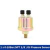3 in 1 Gauge Tachometer+Oil Pressure+Water Temperature Gauge With Alarm 0-10Bar Oil Press Sensor for 12V 24V Car Boat Marine