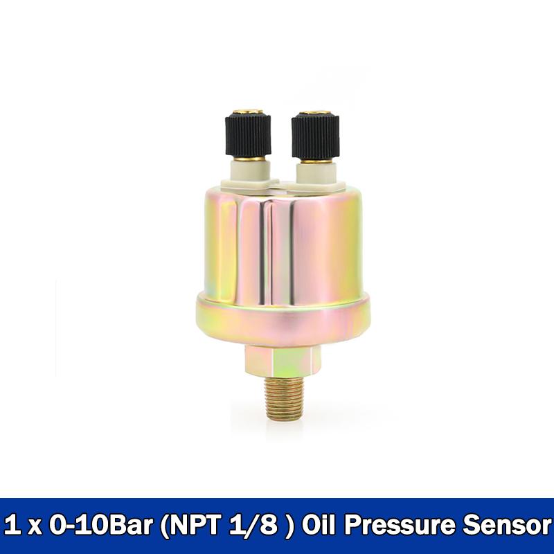 3 in 1 Gauge Tachometer+Oil Pressure+Water Temperature Gauge With Alarm 0-10Bar Oil Press Sensor for 12V 24V Car Boat Marine