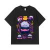 275 GSM Washed T-shirts 100% Cotton Jujutsu Kaisen V41 Kirby Gojo Print Unisex Heavy Cotton T Shirt