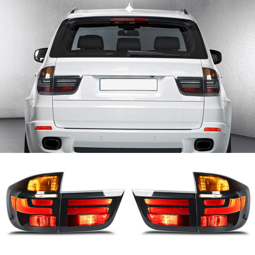 LCI   LED Tail Lights Rear Brake Turn Signal Running Reverse Fog Lamp Fit for X5 E70 X5M 2007 to 2013