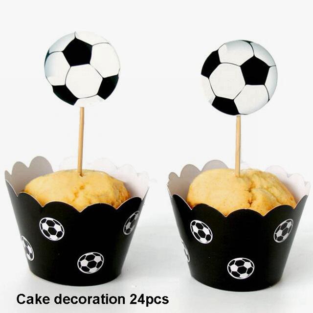 Golden World Football Soccer Kids Birthday Party Decoration Plates Straw Bunting Loot Bag Tablecloth Soccer Party Supplies