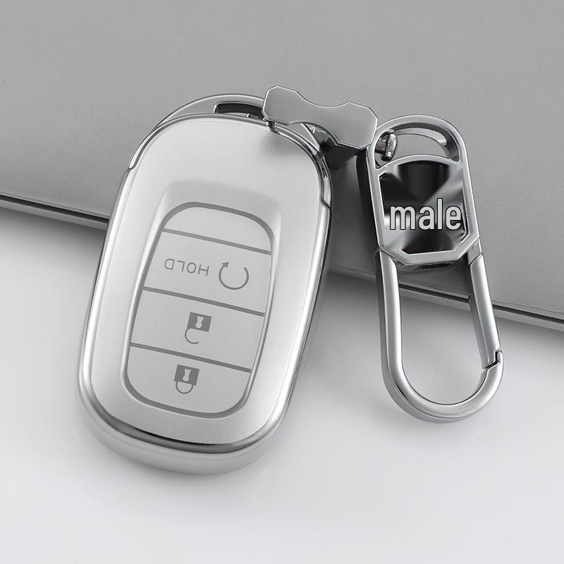 Honda Civic 11th Gen Key Cover, Sand Silver Full Protective Case