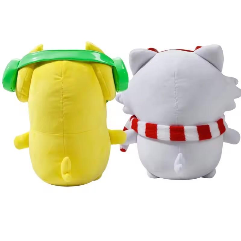 Non-Toxic New Tylerred And Snowii Snuggle Bundle Plush Toys Singer Puppy Wearing Headphones Yellow And White Dog Stuffed Doll Toy Gifts