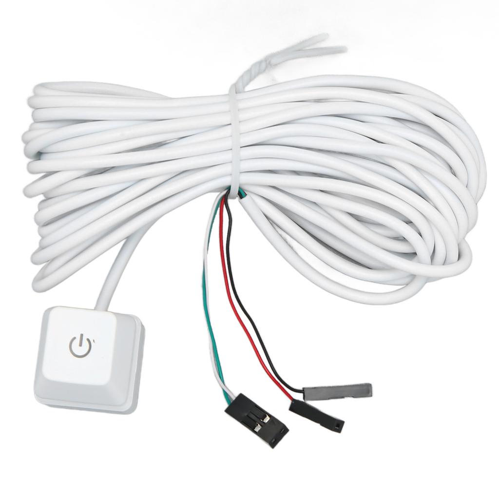 PC Power Switch White Mechanical Key Blue Switch Backlit Plug and Play PC Power Button for Desktop Office Gaming Blue