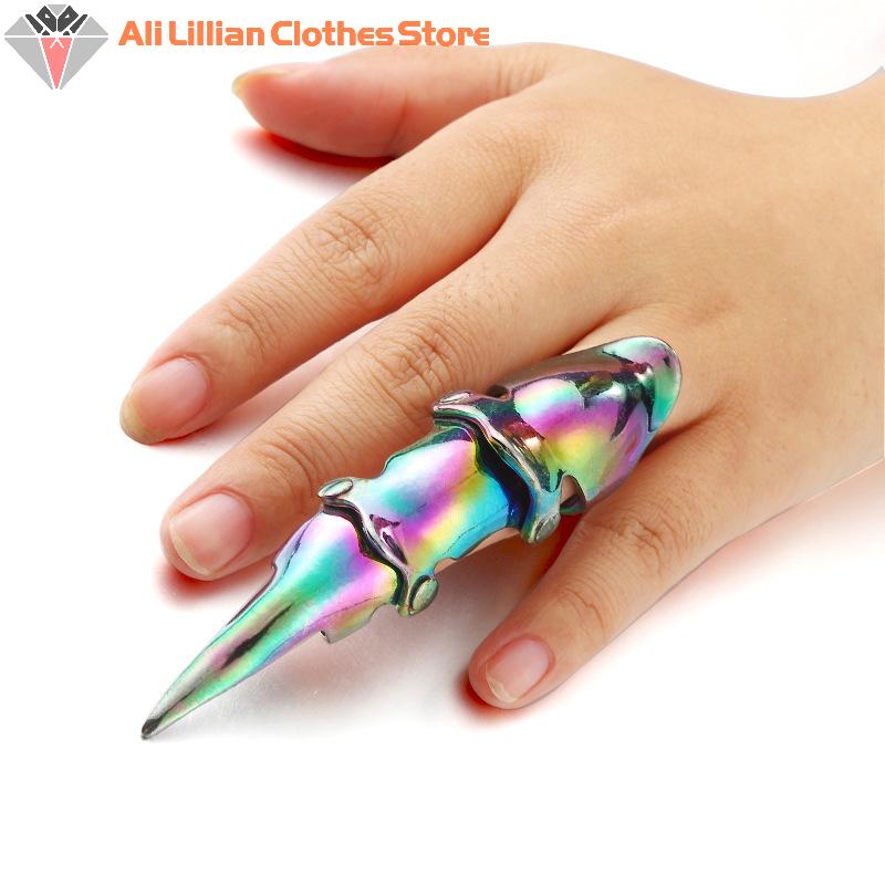 [Stella] Anelli Punk Drago Armatura Metallica Articolazione delle Dita Anello a Dita Intere Anello Attività Punk Rock Gotico Cool Gioielli Accessori per Festa