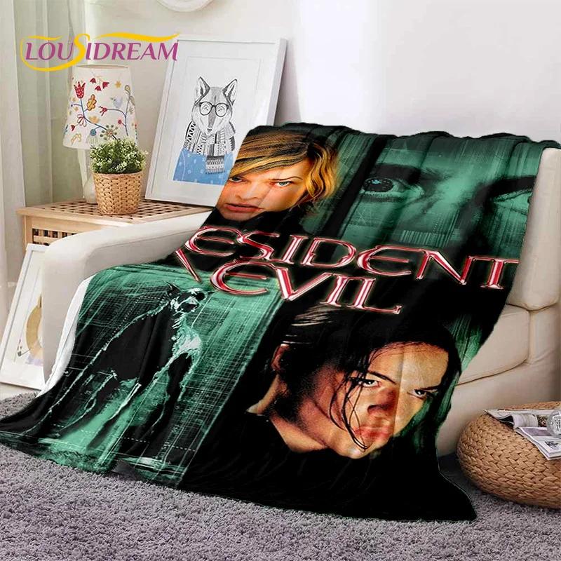 3D Lastest Horro Games R-Resident Evil Soft Flannel Blankets,Throw Blanket Comfortable for Picnic Beds Sofa Home Bedroom Kids