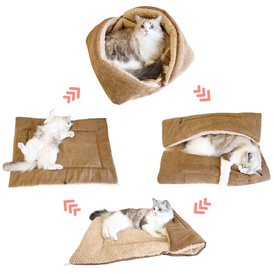 Warm Thickened Cat Bed Multifunctional Foldable Pet Mat For Cats Small Dogs Indoor Kitten Sleeping Mat Soft Cozy Pet Supplies Home Furniture