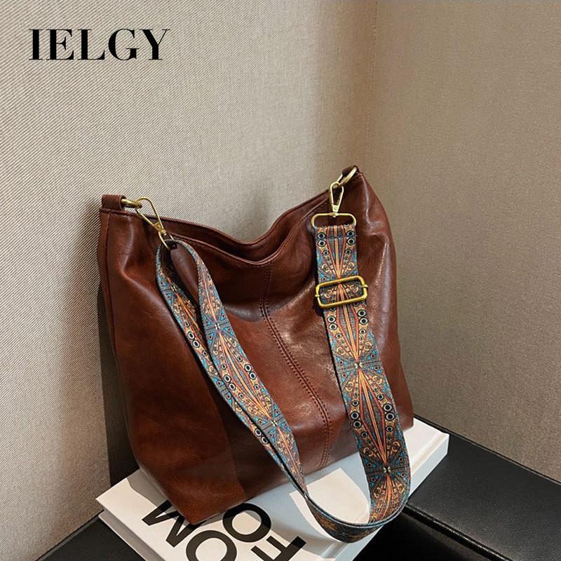IELGY Fashion Shoulder Bag Retro Women's Crossbody Bag Casual Bucket Bag