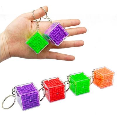 Puzzle Toy Maze Toys Keyring Intelligence Rolling Ball Keychain 3D Maze Keychain  Gift Bag