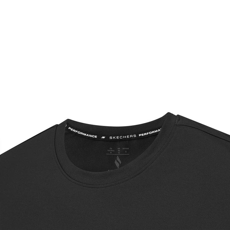 Skechers Comfort Sports Series Fashion Soft Versatile Comfortable Solid Color Letter Short Sleeve Regular T-Shirt Women Tops P225W018-0018