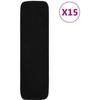 VidaXL Non-slip Stair Treads 15pcs 75x20cm Black Rectangular