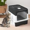 Full Enclosure Detachable Drawer Style Cat Litter Box with Cat Litter Scoop Included