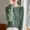 Autumn Winter Women's Cardigans O-neck Solid Sweater Spring Long Sleeve Single Breasted Knit White Cardigans Jumper
