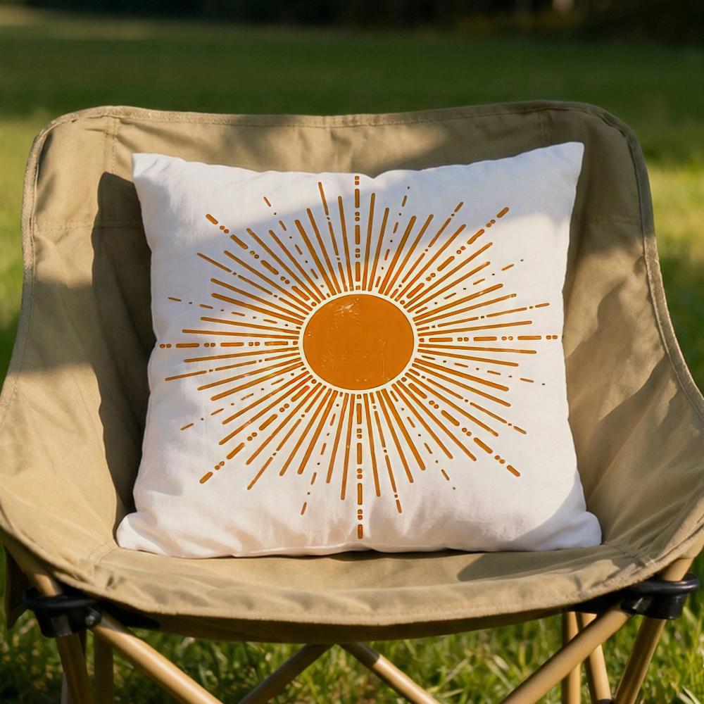 Retro Modern Sun Cushion Cover Soft Reversible Durable Pillow Cover MultiScene Use for Home Car Daily Comfort