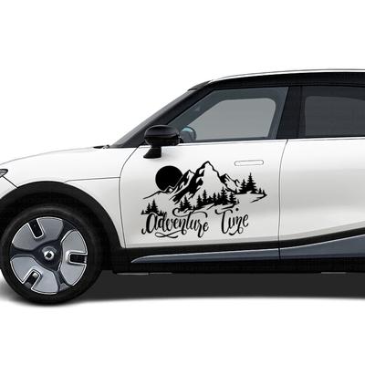 Aventures en Voiture Décor Montagne Autocollant Pour Camping-car SUV Camping-car Caravane RV Vanlife Décoration Autocollant Couverture Accessoires Tuning Auto