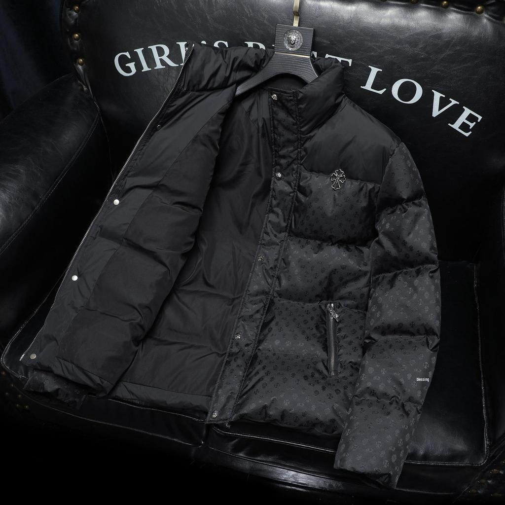 2025 European Men's Trendy Winter Down Jacket with Stand Collar