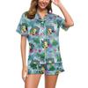 Women's Soft Two-piece Printed Pajama Set Short Sleeved Shorts Set Casual Clothing Set Pajamas