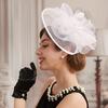Exquisite Feather Fascinator Hat Elegant Tea Party Hat Fashion Bride Headdress  Dance Show