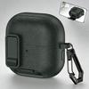 Leather Texture Protective Case with Stand for Huawei Freebuds Clip2 Bluetooth Earbuds