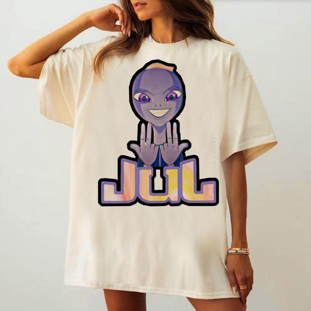 

Jul top tees female Breathable harajuku Trendy graphic korean clothes tshirt kawaii Punk 80s Trendy korean clothes graphic 4XL