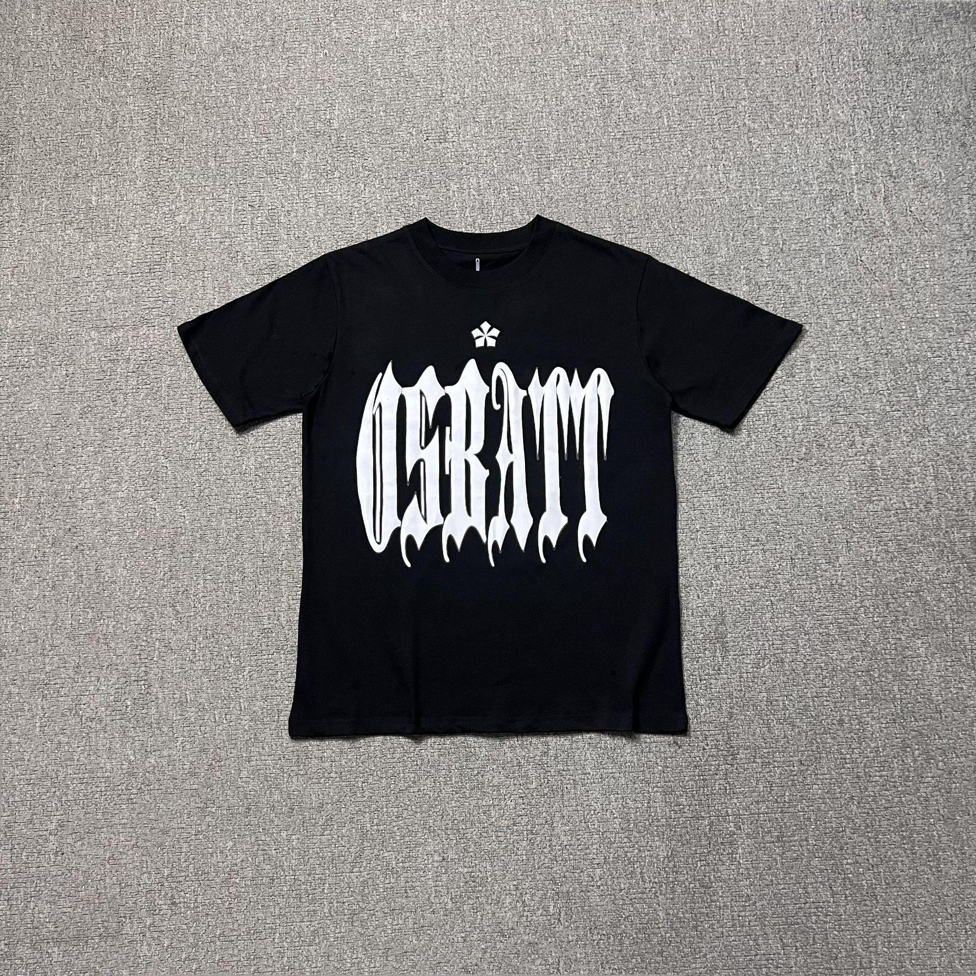 

2024 Osbatt Bat Foam Print Хлопковые футболки для пар Medium