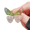 Dazzling Rose Butterfly Brooch Exquisite Butterfly Shaped Brooch Pin with Rhinestones for Women's Fashion Flair