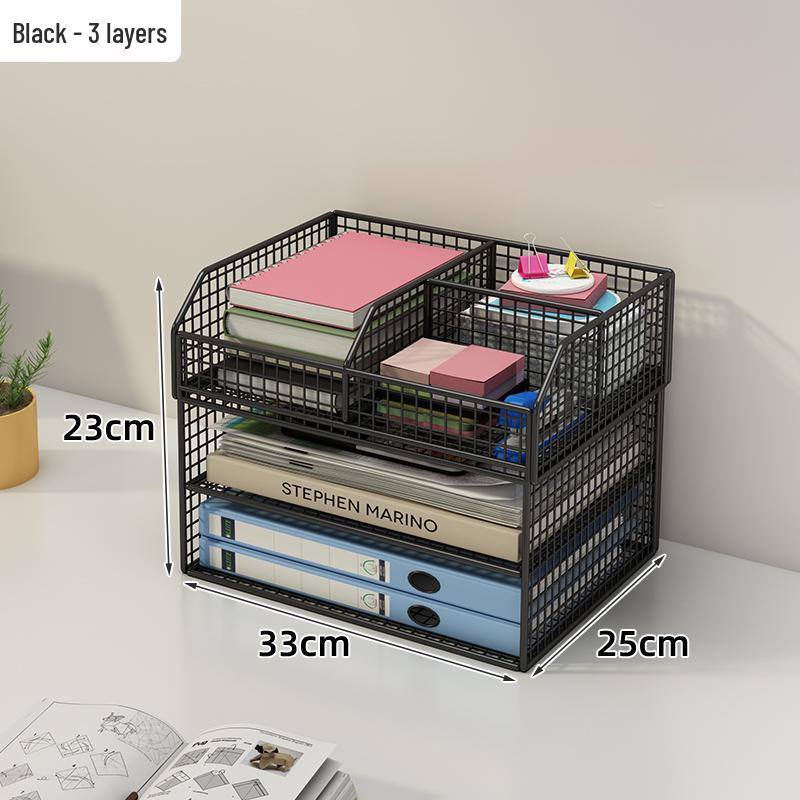 Multi-layer Desktop File & Bookshelf Organizer