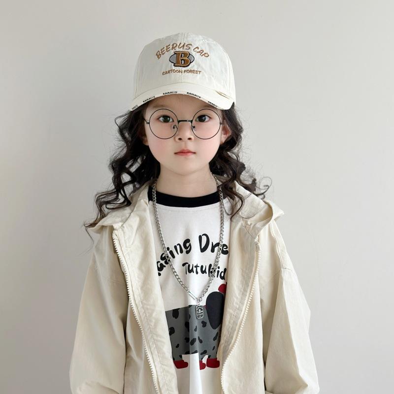 Children's Hat Spring and Autumn Girls Baseball Cap New Girls Baseball Cap Baby Sunscreen Hat Boys Sun Visor