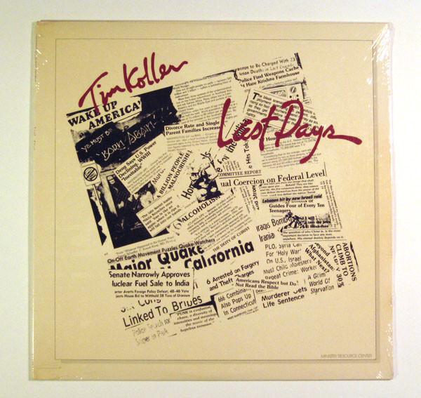 

LP Record TIM KOLLER - Last Days MRC004 Ministry Resour 1980 US Rock Used