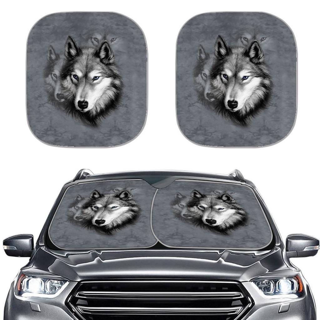 Christmas Eve Fright Element, Car Shade Front Windshield Shade Two-Piece