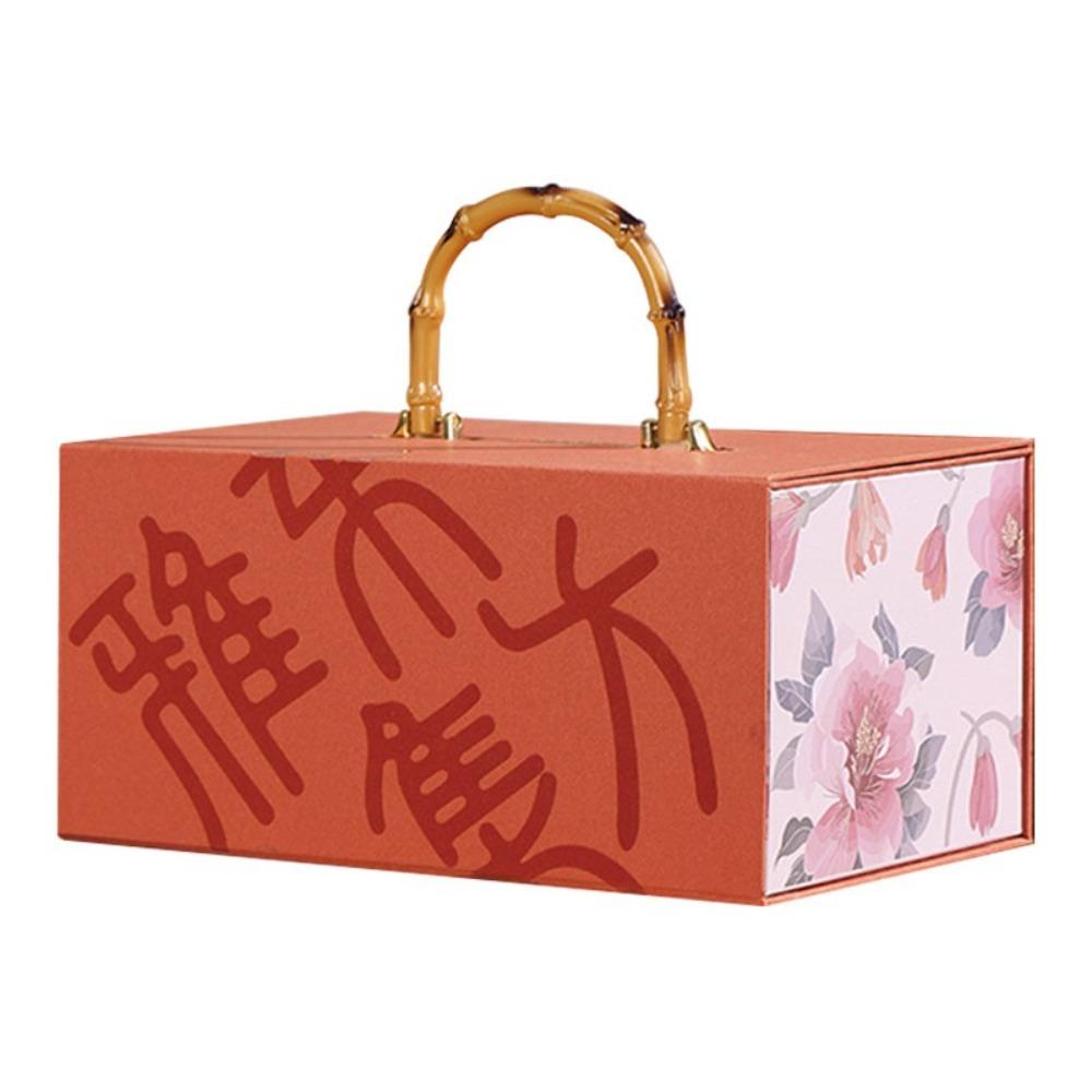 Chinese Style Moon Cake Box Luxury Portable Mooncake Box Bakery Packaging